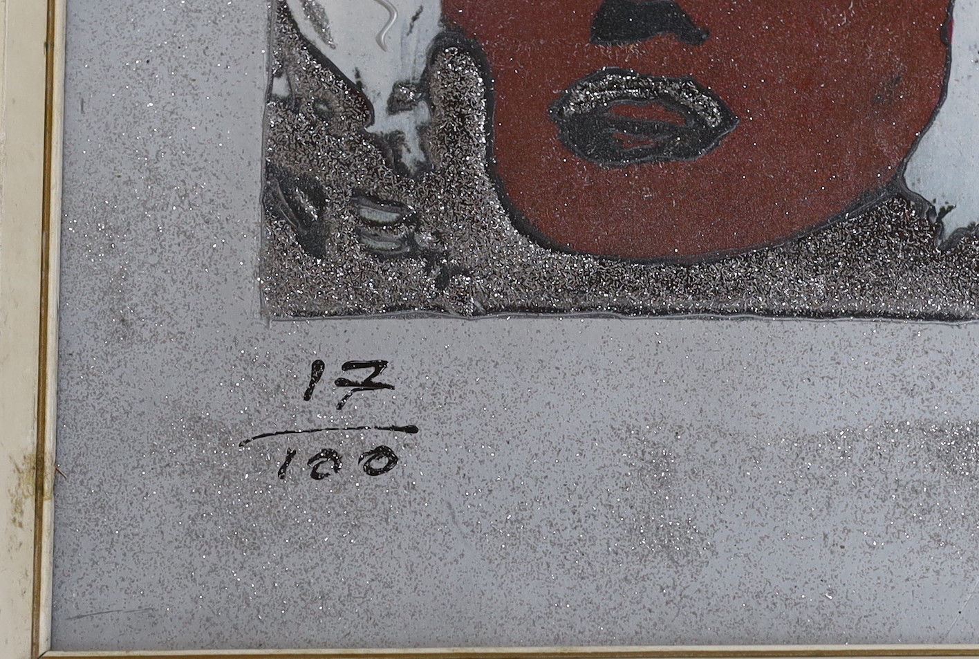 Pietro Psaier (1939-2004), hand embellished screenprint, 'The Norma Jean (3 Multi)', signed, 17/100, COA verso, 34 x 75cm